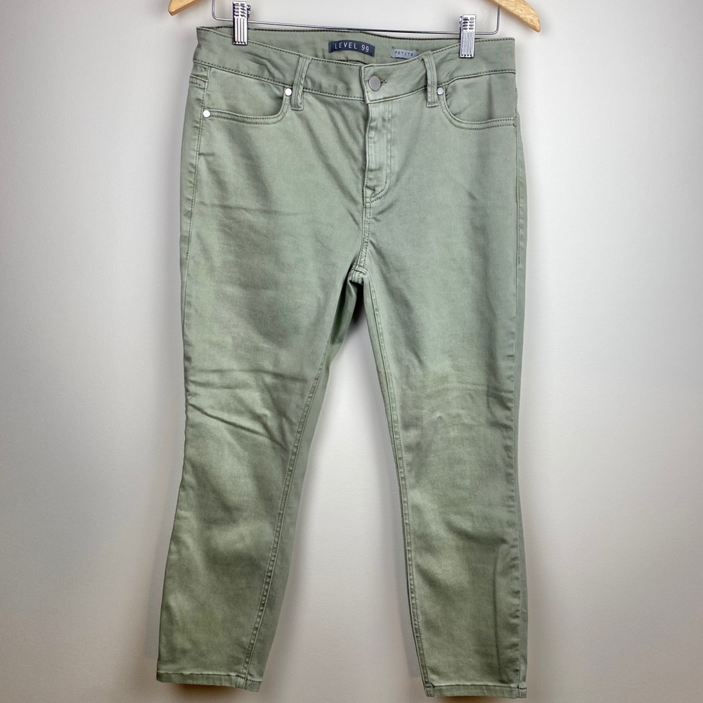 LEVEL 99 Light Green Skinny Pants